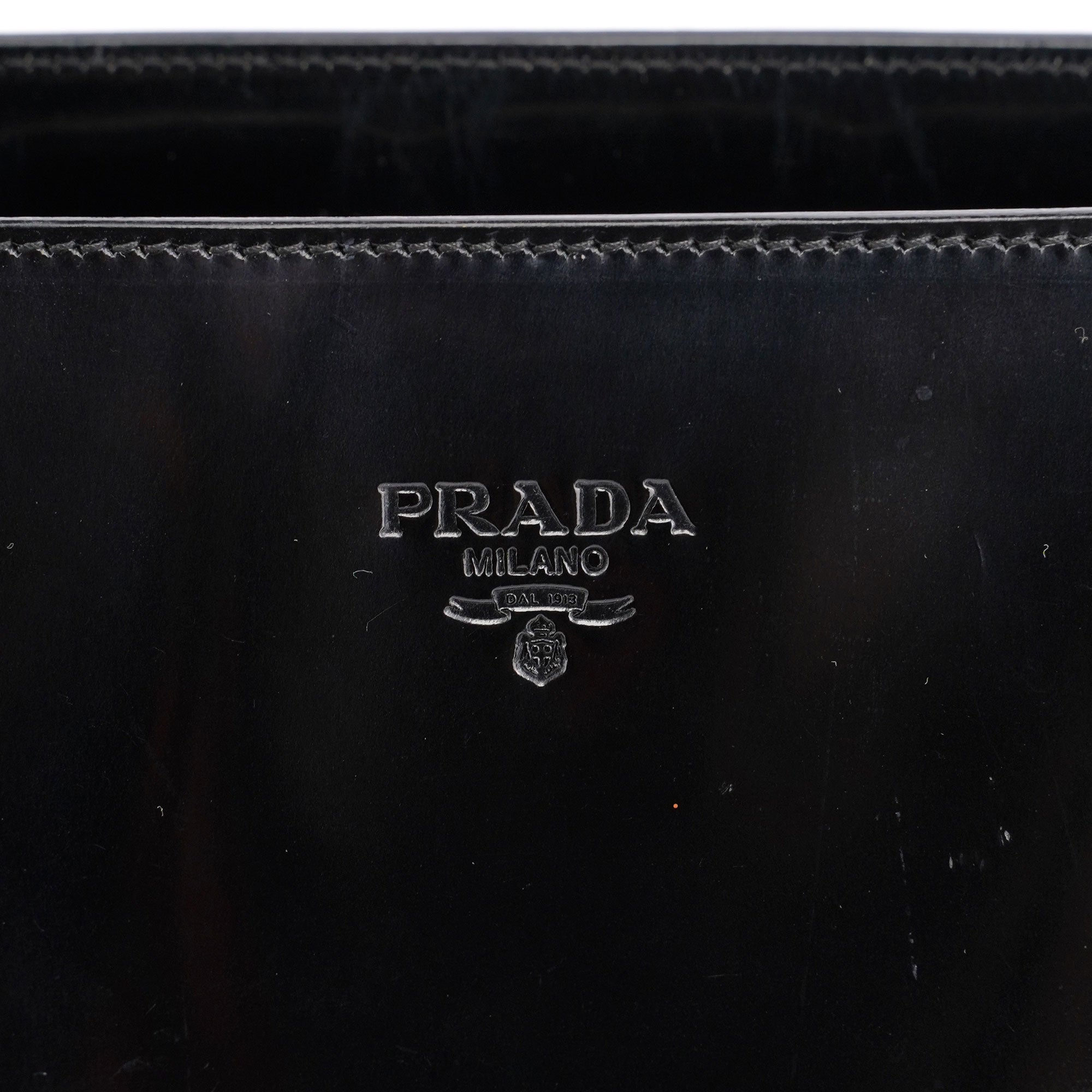 Black Spazzolato Tote