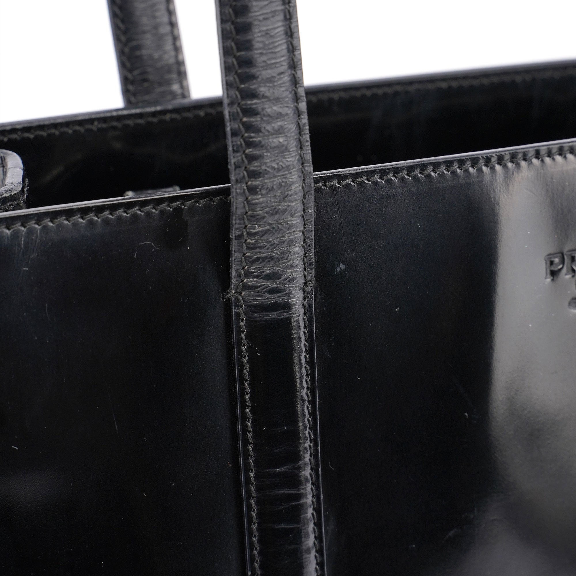 Black Spazzolato Tote