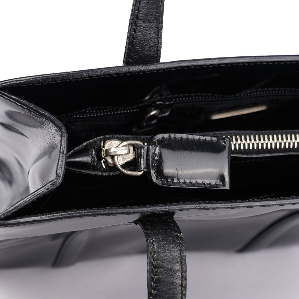 Black Spazzolato Tote