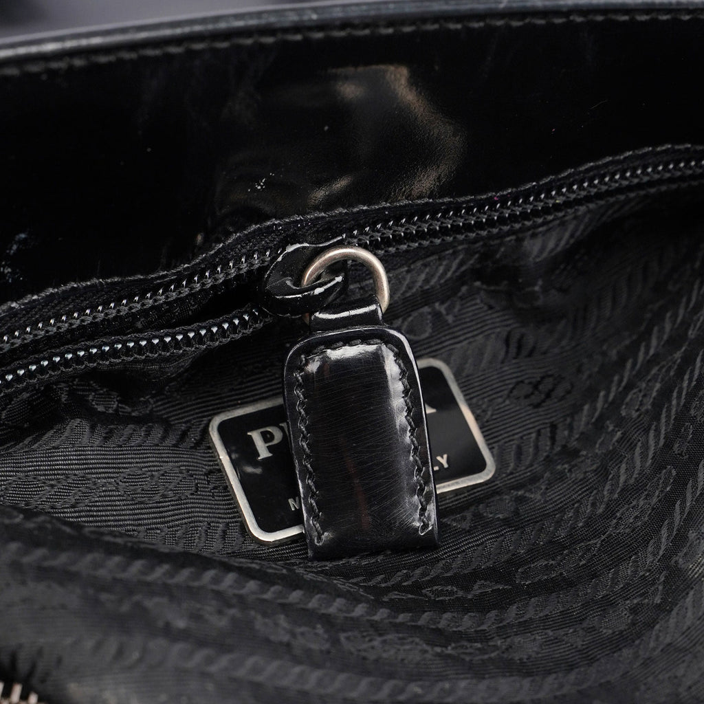 Black Spazzolato Tote