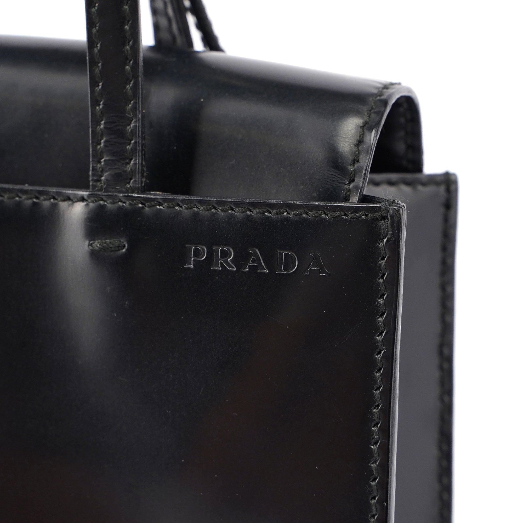 Black Spazzolato Tote