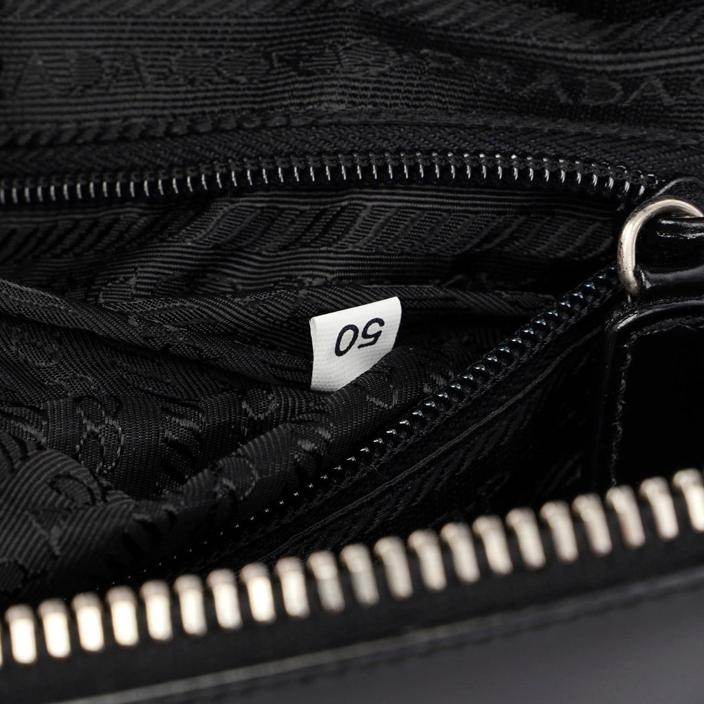 Black Spazzolato Tote