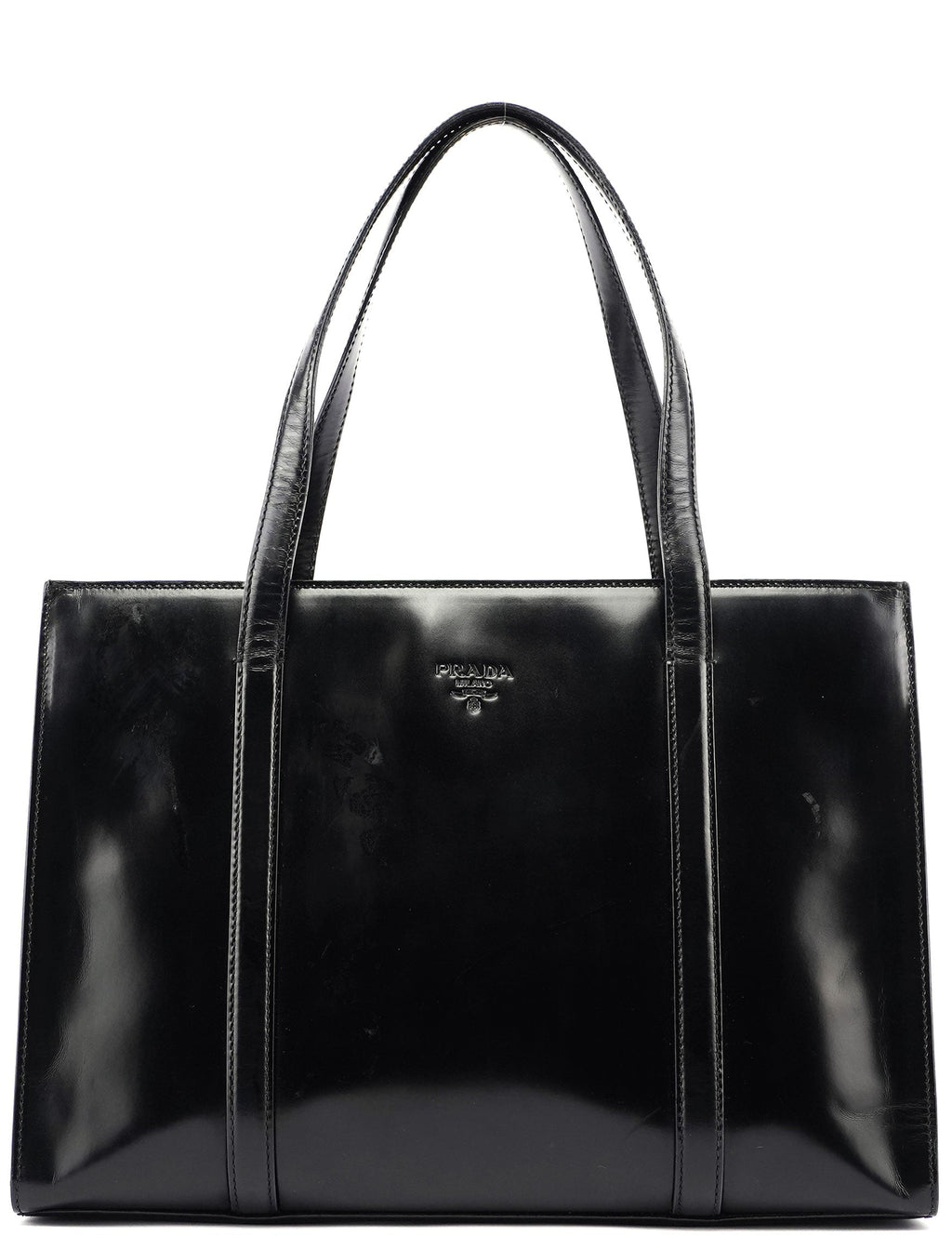 Black Spazzolato Tote