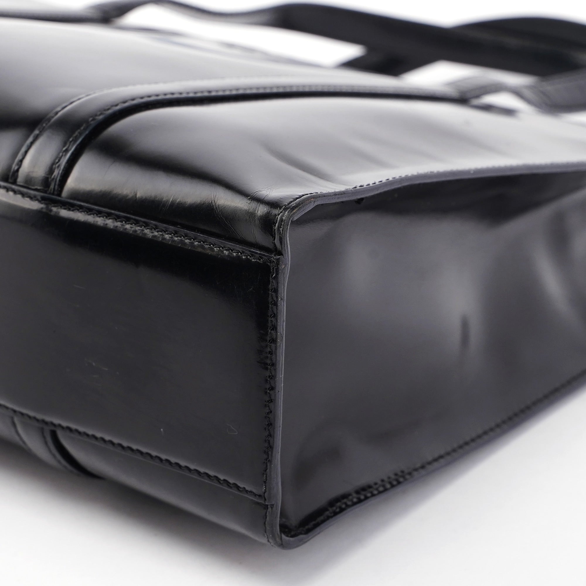 Black Spazzolato Tote
