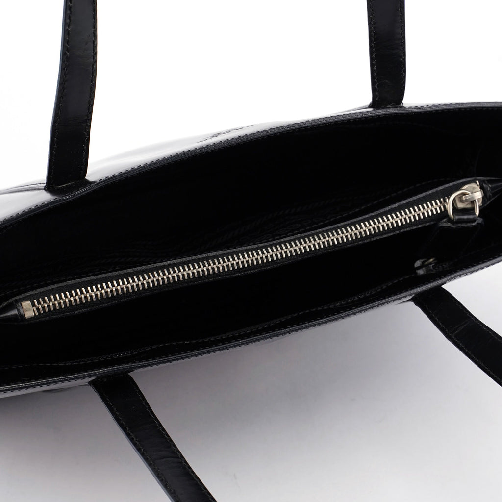 Black Spazzolato Tote