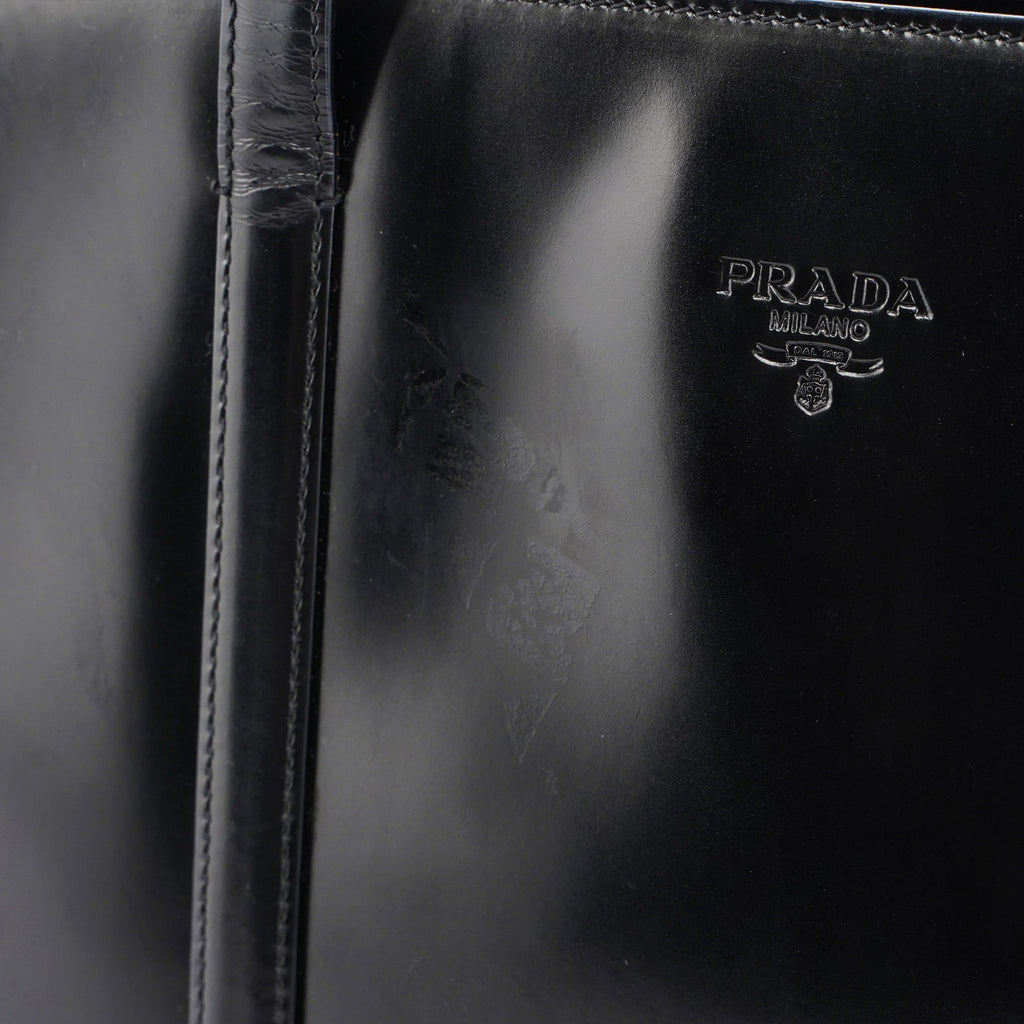 Black Spazzolato Tote