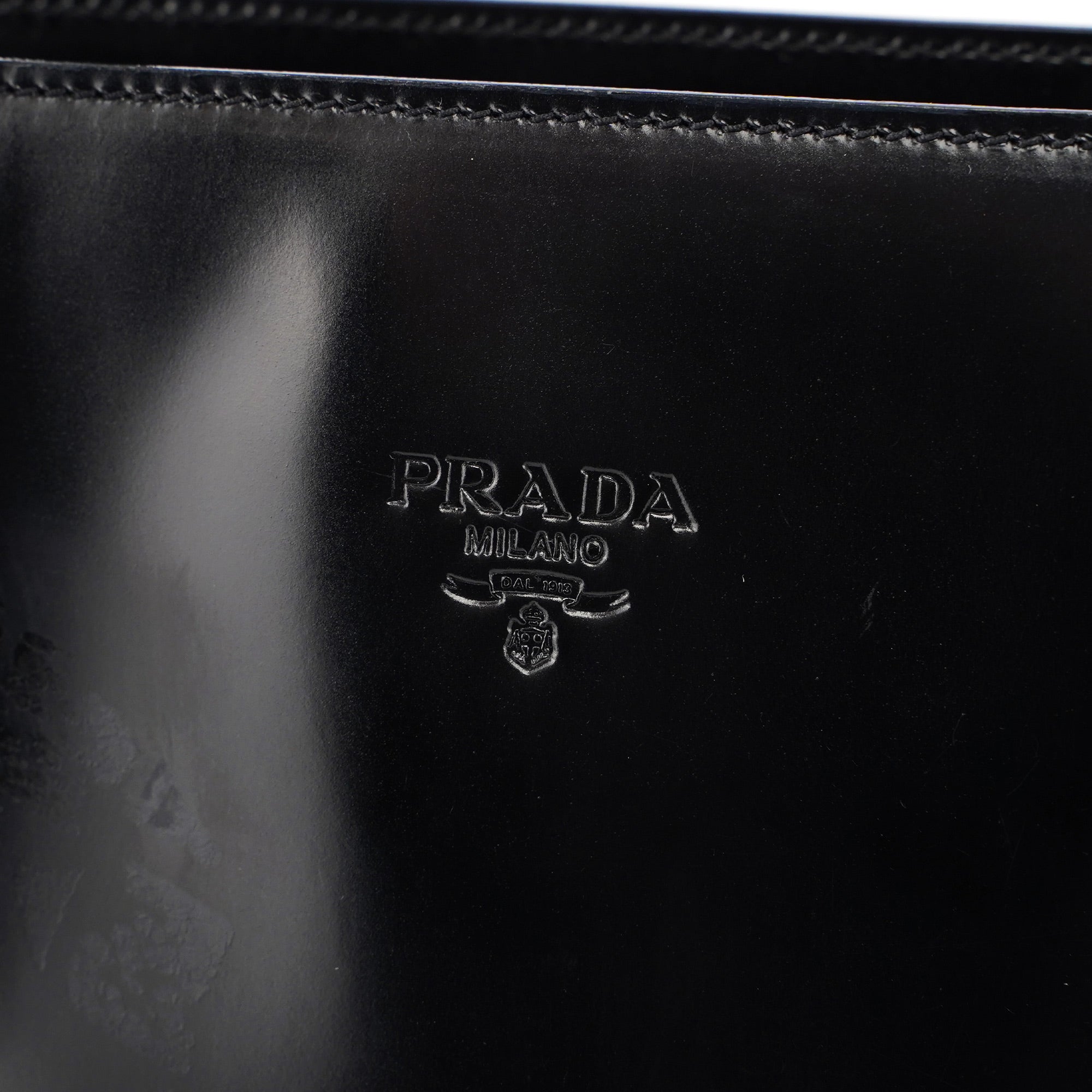 Black Spazzolato Tote