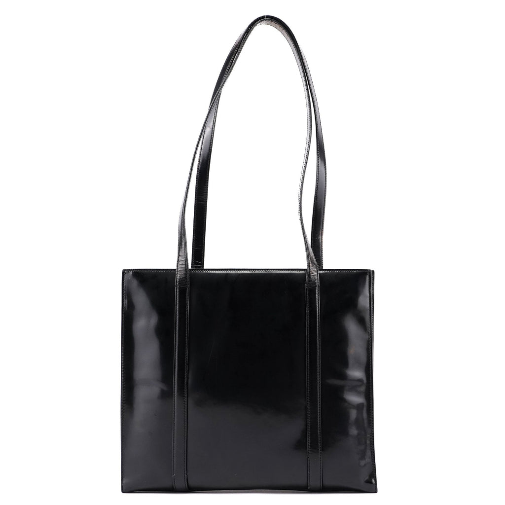 Black Spazzolato Tote