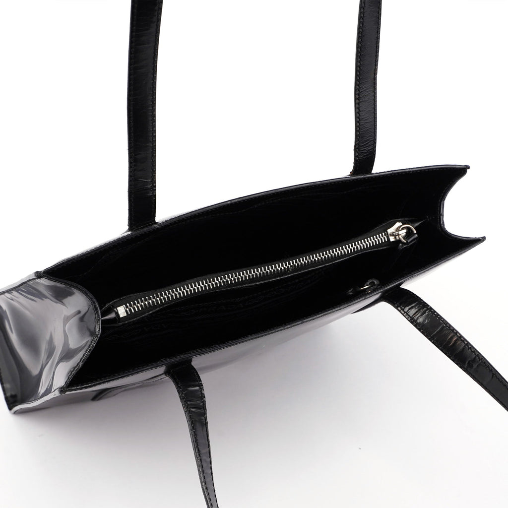 Black Spazzolato Tote