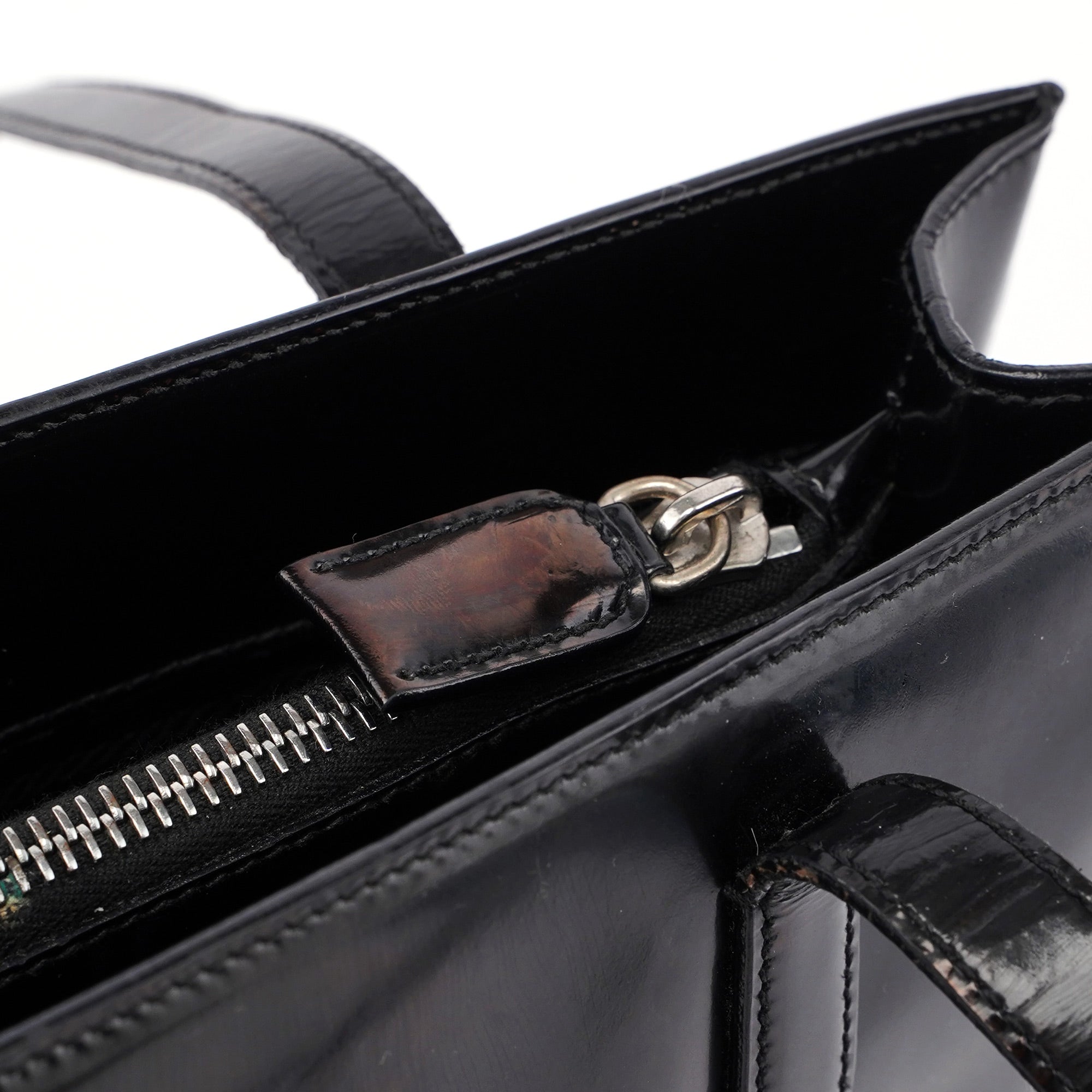 Black Spazzolato Tote