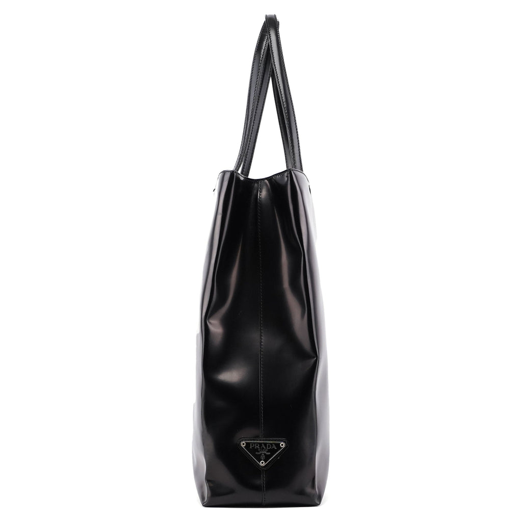 Black Spazzolato Tote Bag
