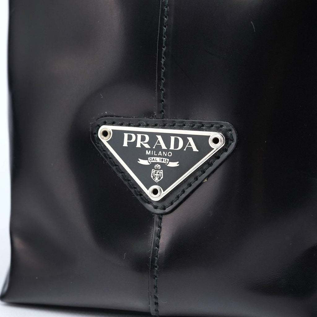 Black Spazzolato Tote Bag