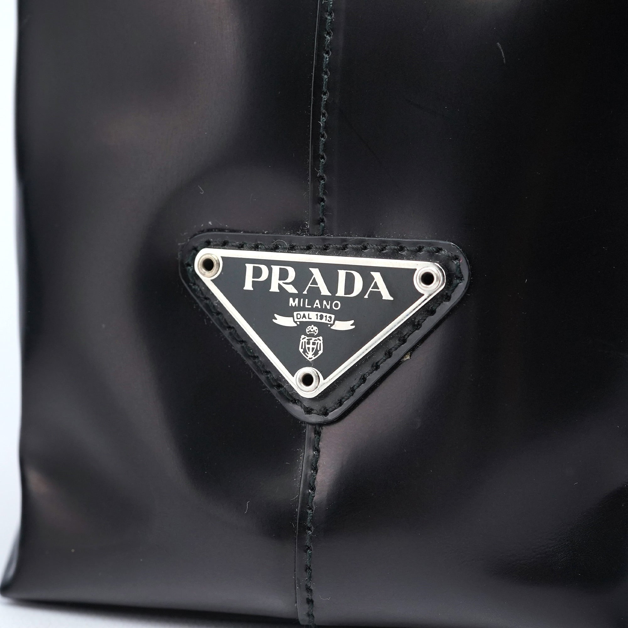 Black Spazzolato Tote Bag