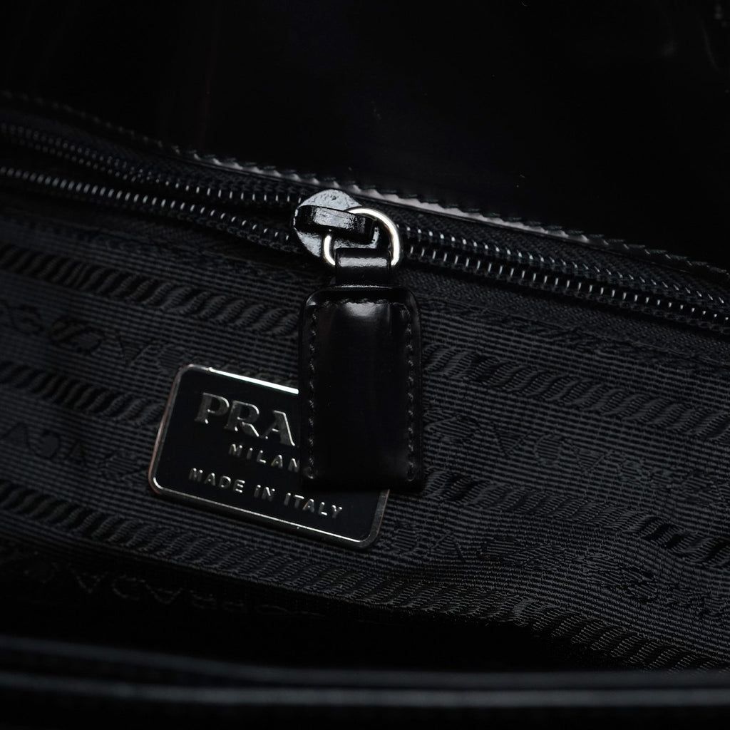 Black Spazzolato Tote Bag