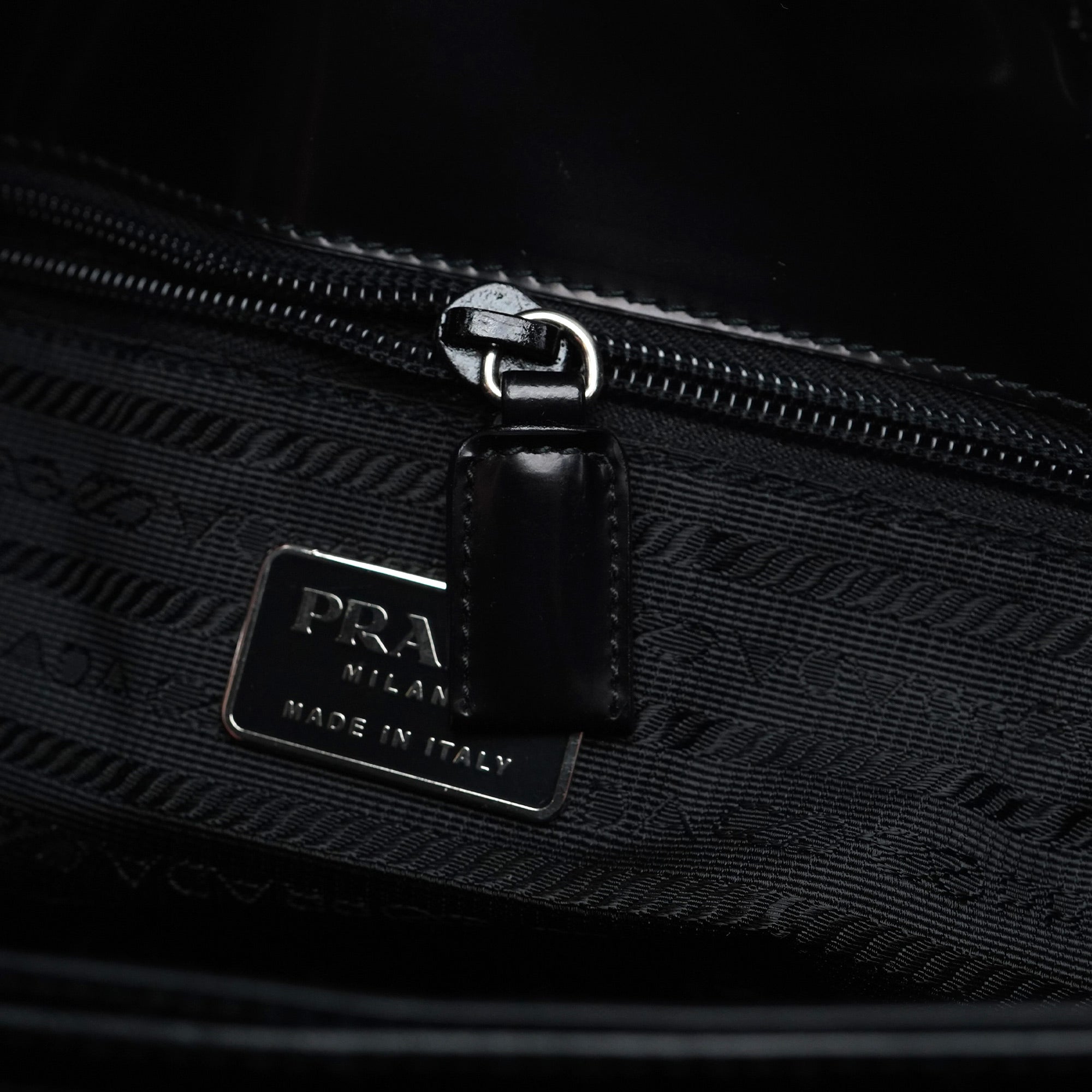 Black Spazzolato Tote Bag
