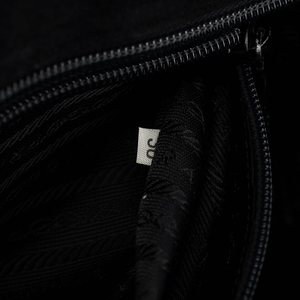 Black Suede Gold Chain Tote