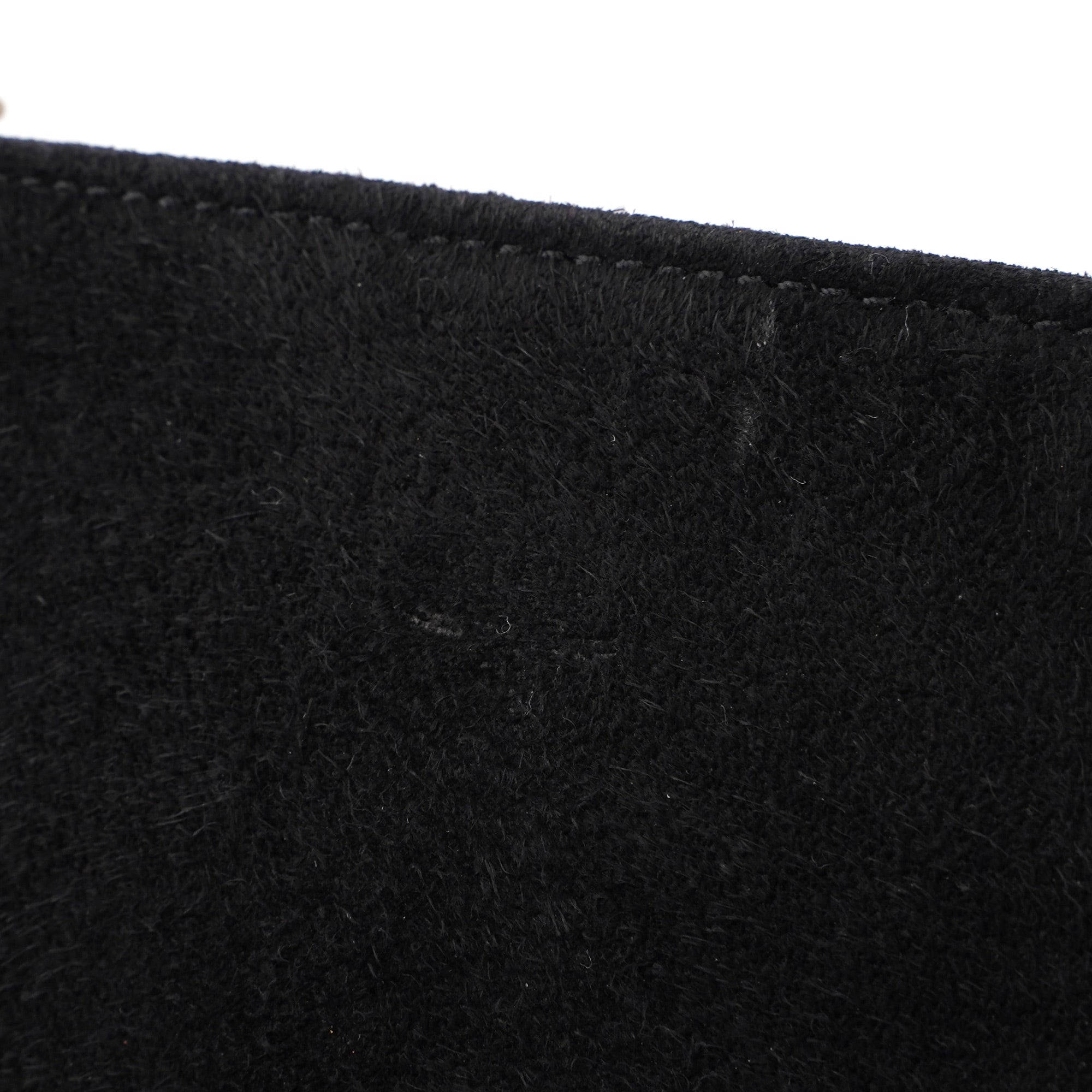 Black Suede Gold Chain Tote