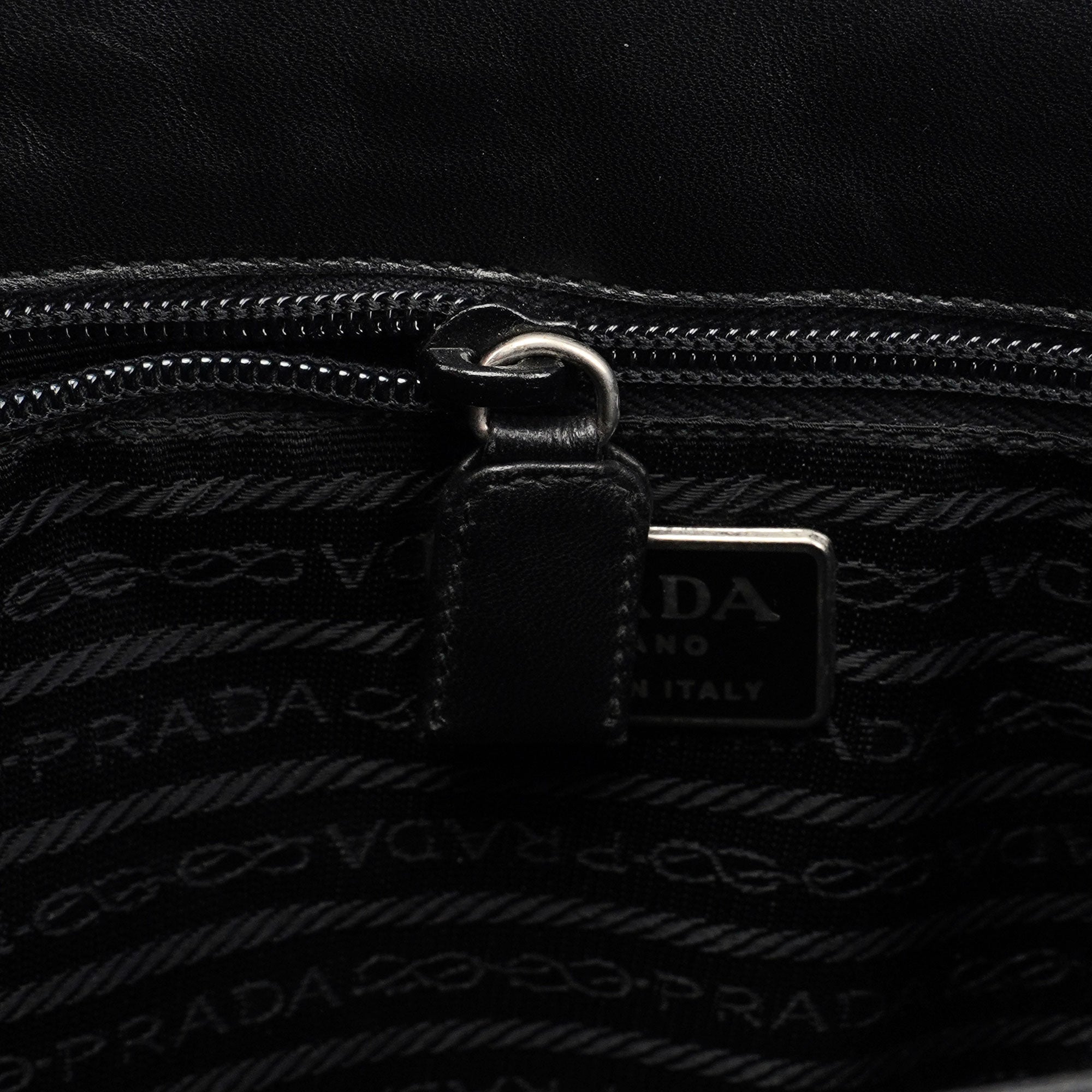 Black Tessuto Buckle Shoulder Bag