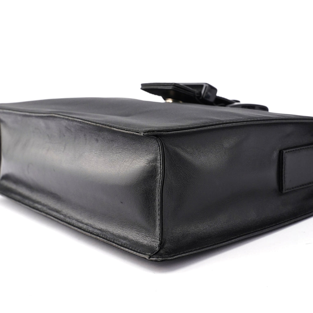Black Tessuto Buckle Shoulder Bag