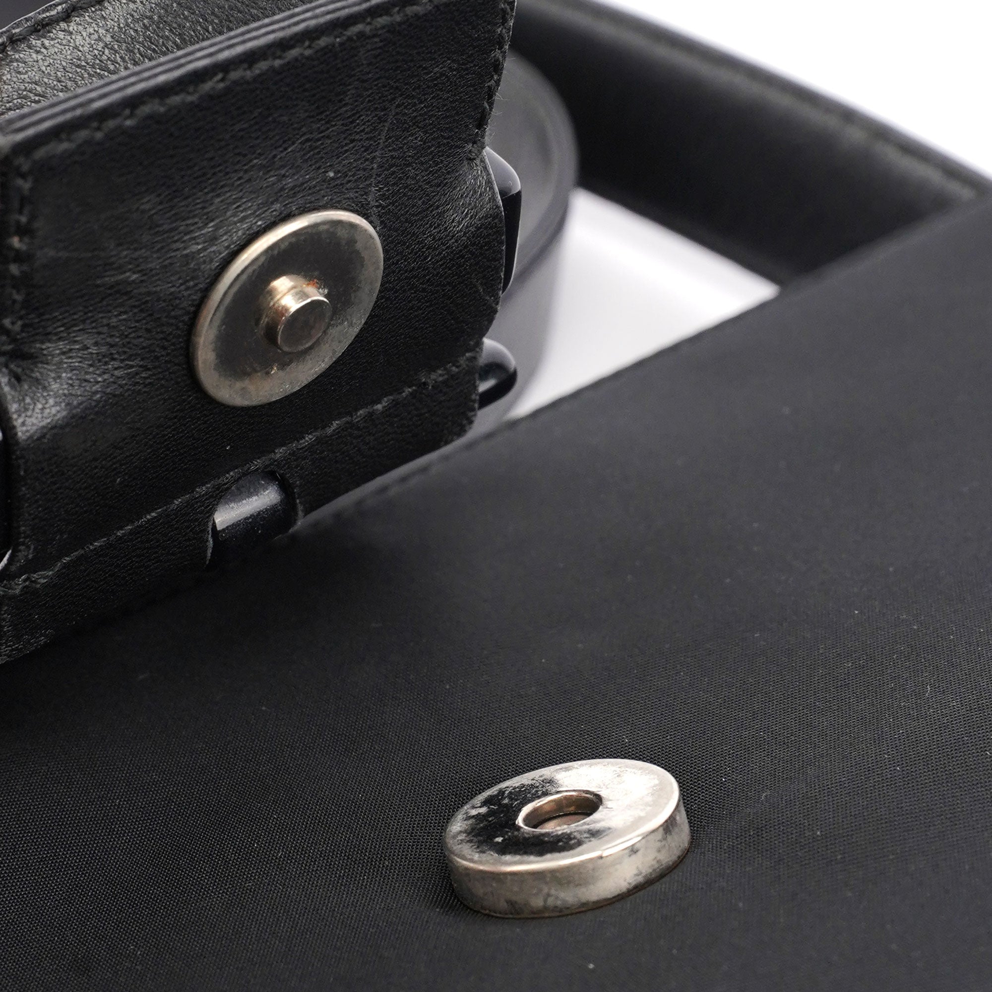 Black Tessuto Buckle Shoulder Bag