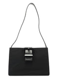 Black Tessuto Buckle Shoulder Bag