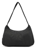 Black Tessuto Hobo Shoulder Bag