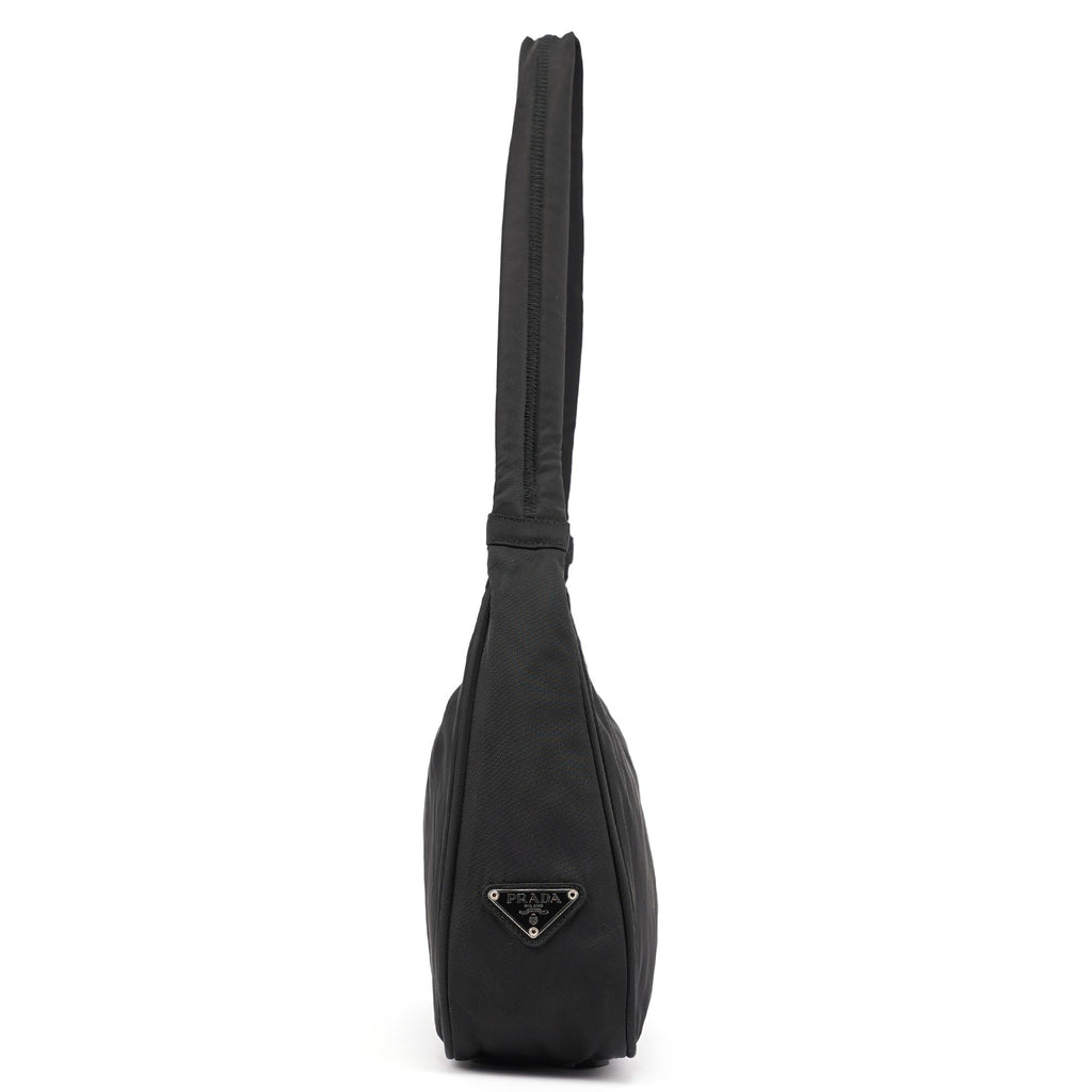 Black Tessuto Hobo Shoulder Bag