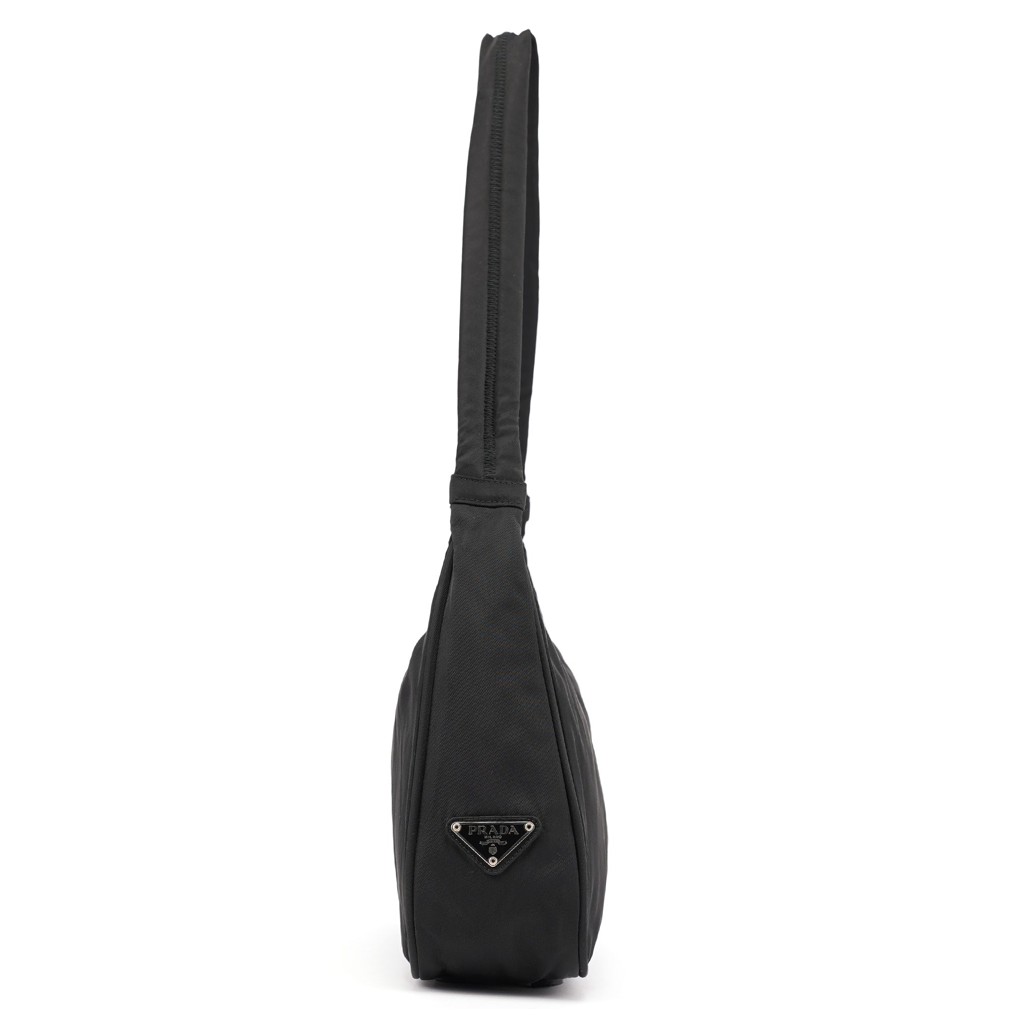 Black Tessuto Hobo Shoulder Bag