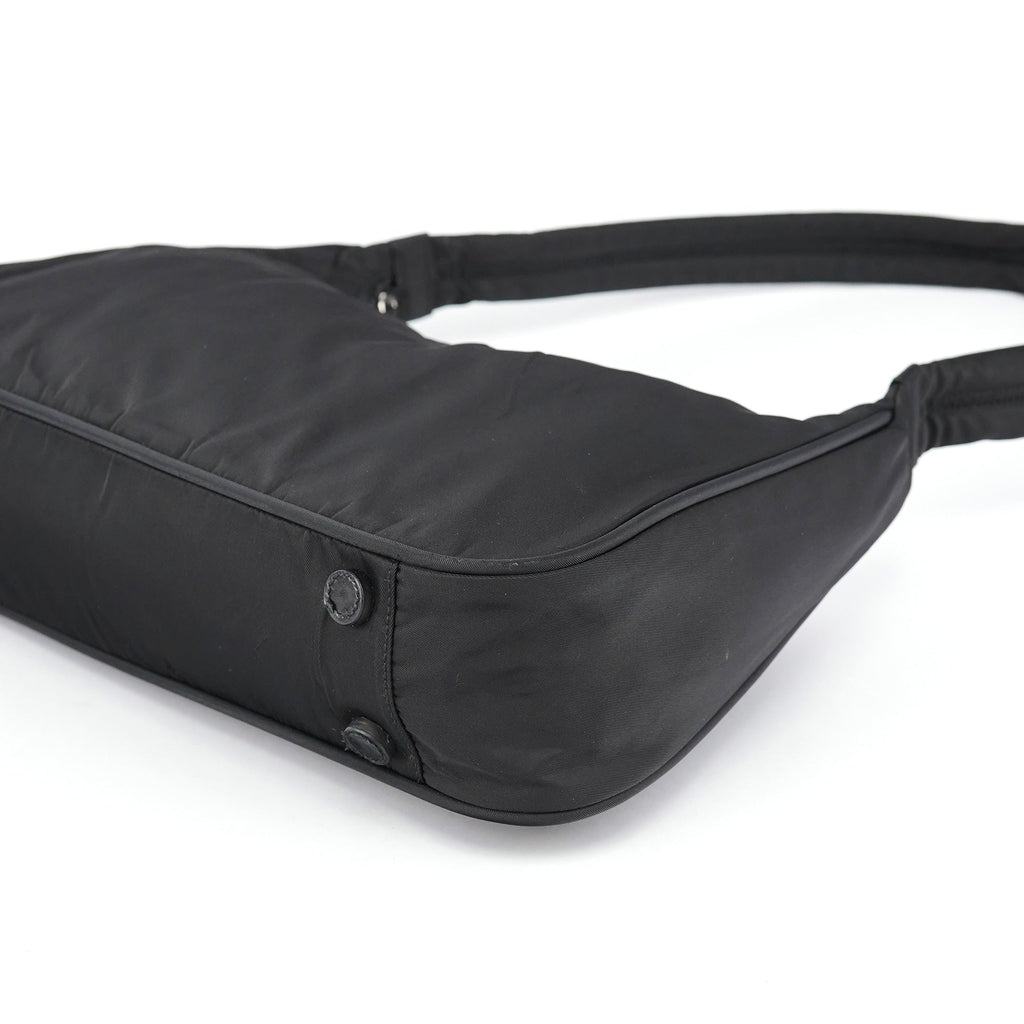 Black Tessuto Hobo Shoulder Bag