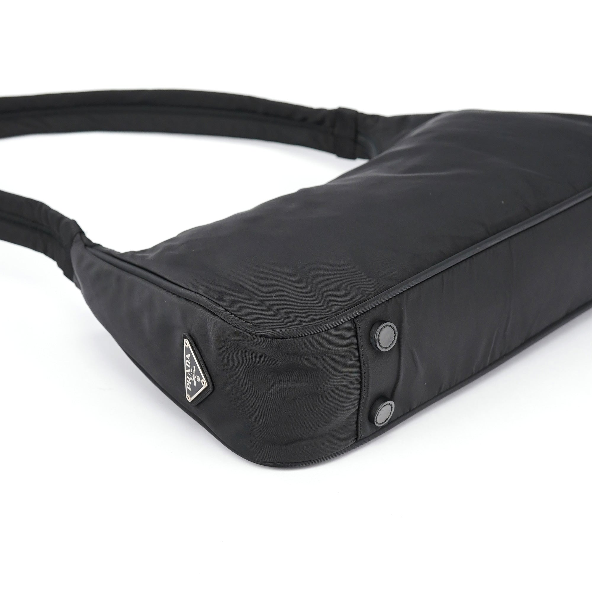 Black Tessuto Hobo Shoulder Bag