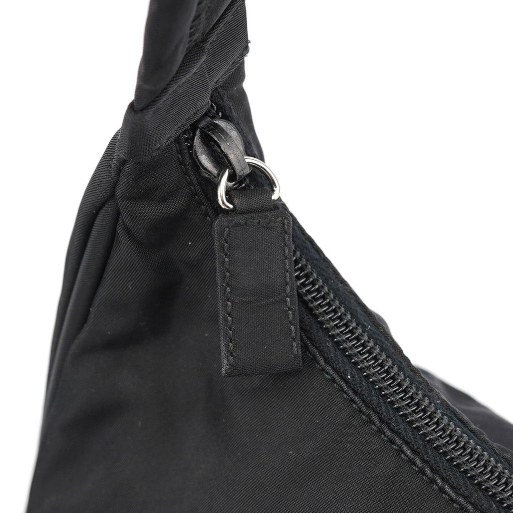 Black Tessuto Hobo Shoulder Bag