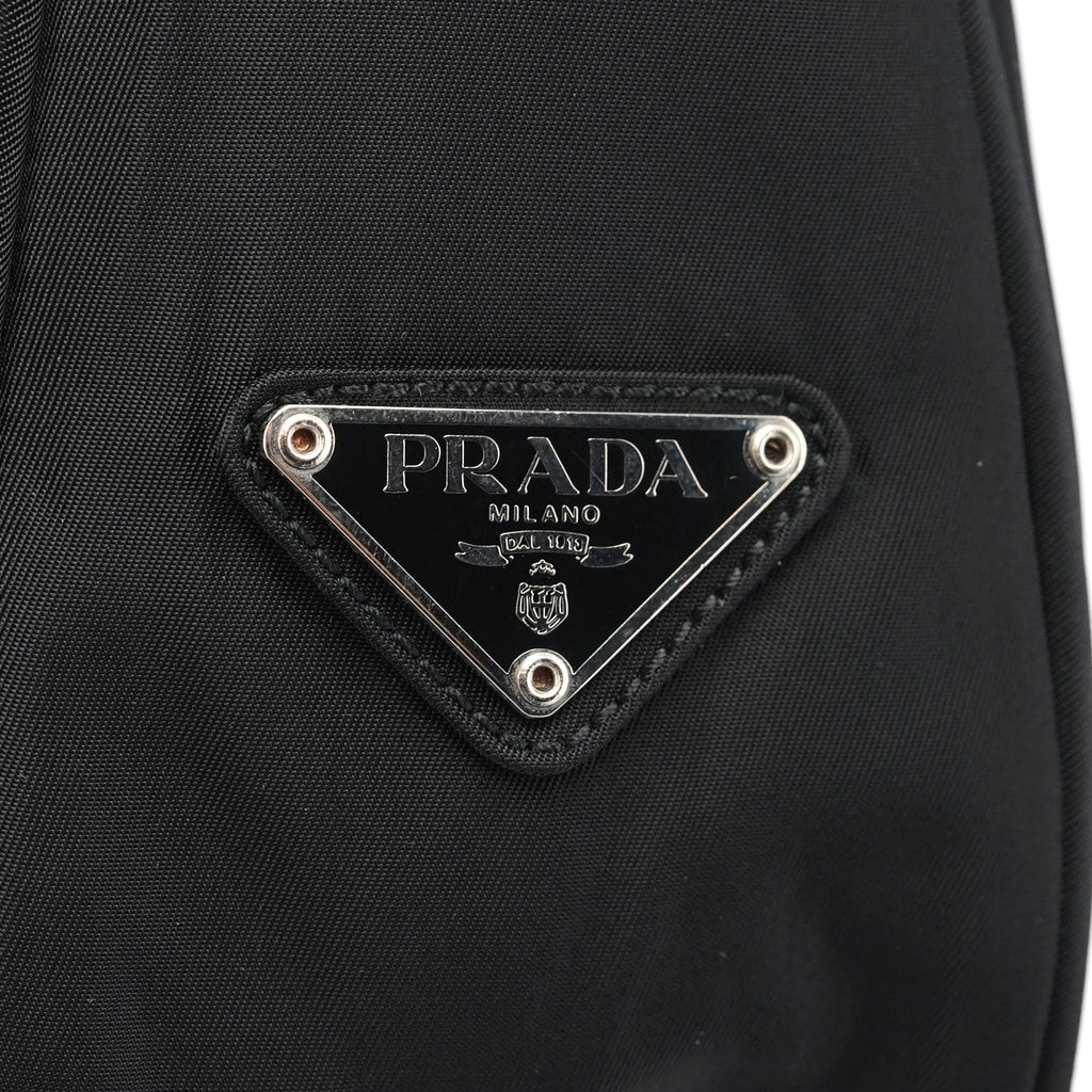 Black Tessuto Hobo Shoulder Bag