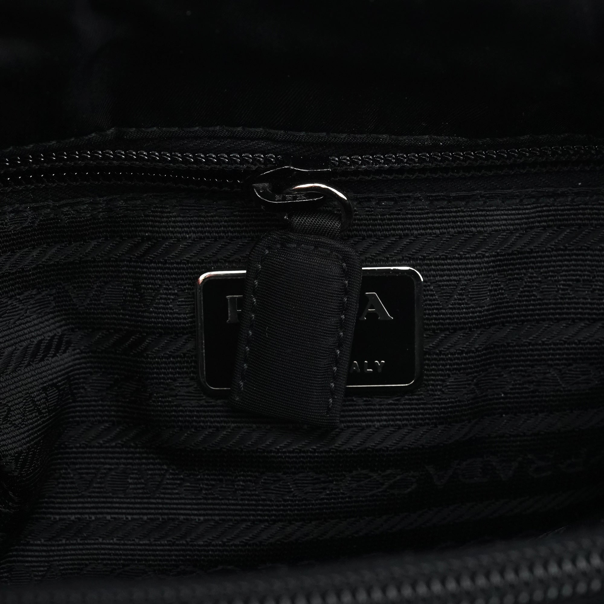 Black Tessuto Impuntu Chain Tote Bag