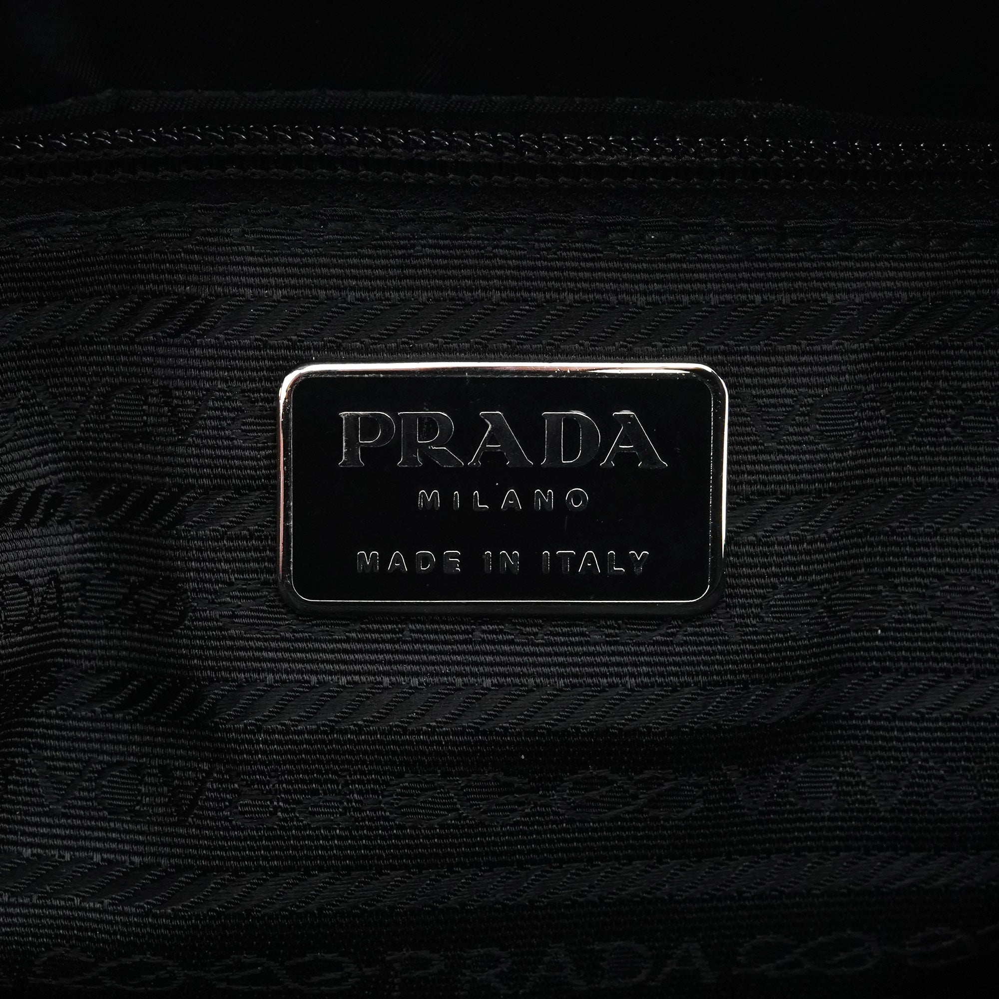 Black Tessuto Impuntu Chain Tote Bag
