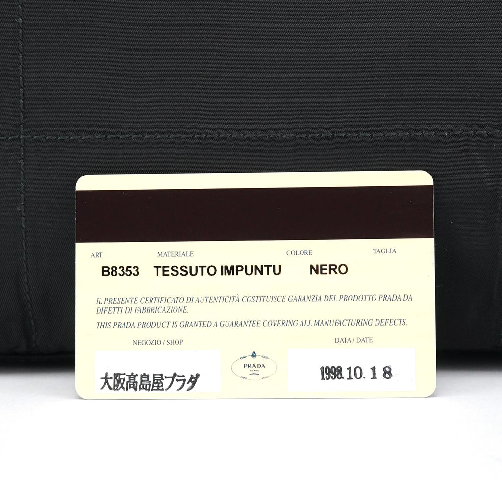 Black Tessuto Impuntu Chain Tote Bag
