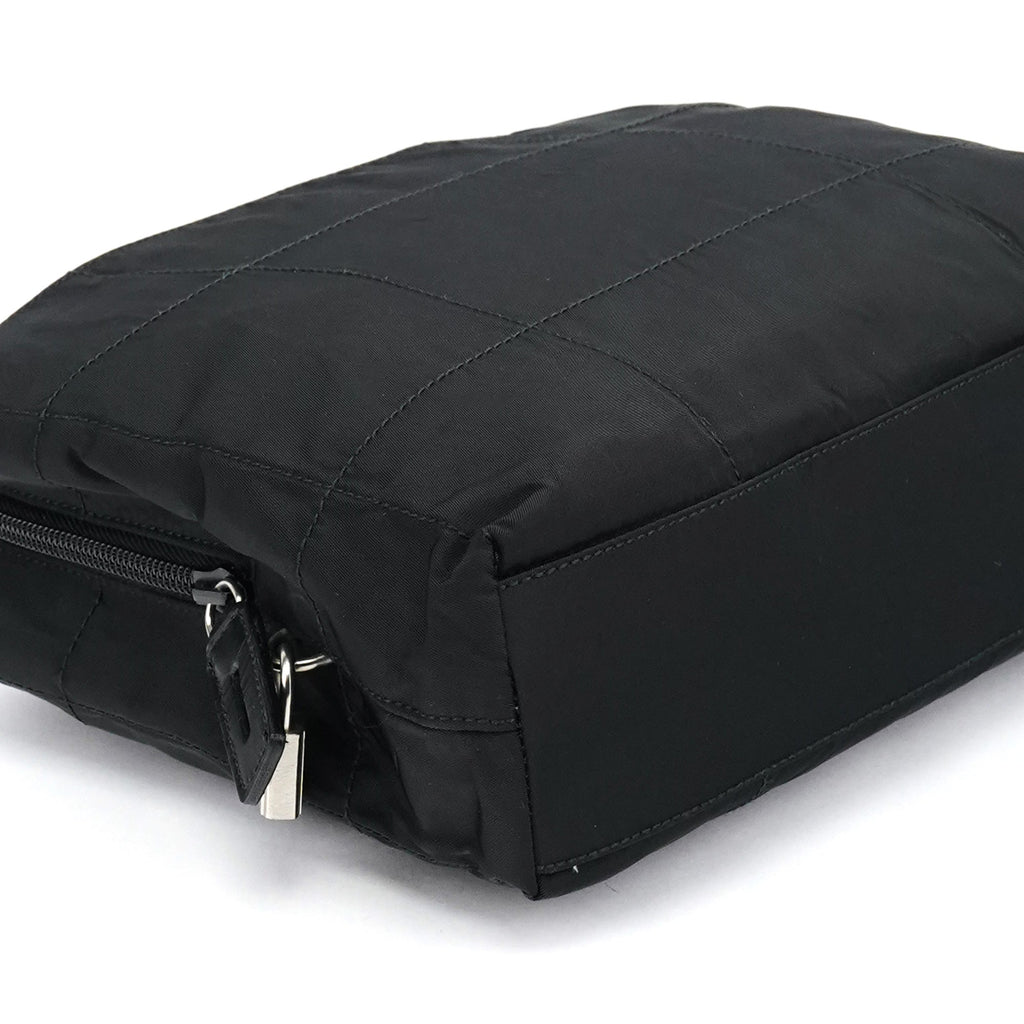 Black Tessuto Impuntu Chain Tote Bag
