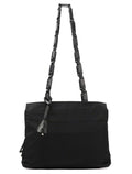 Black Tessuto Impuntu Chain Tote Bag