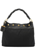 Black Tessuto Knot Leather Handle Bag