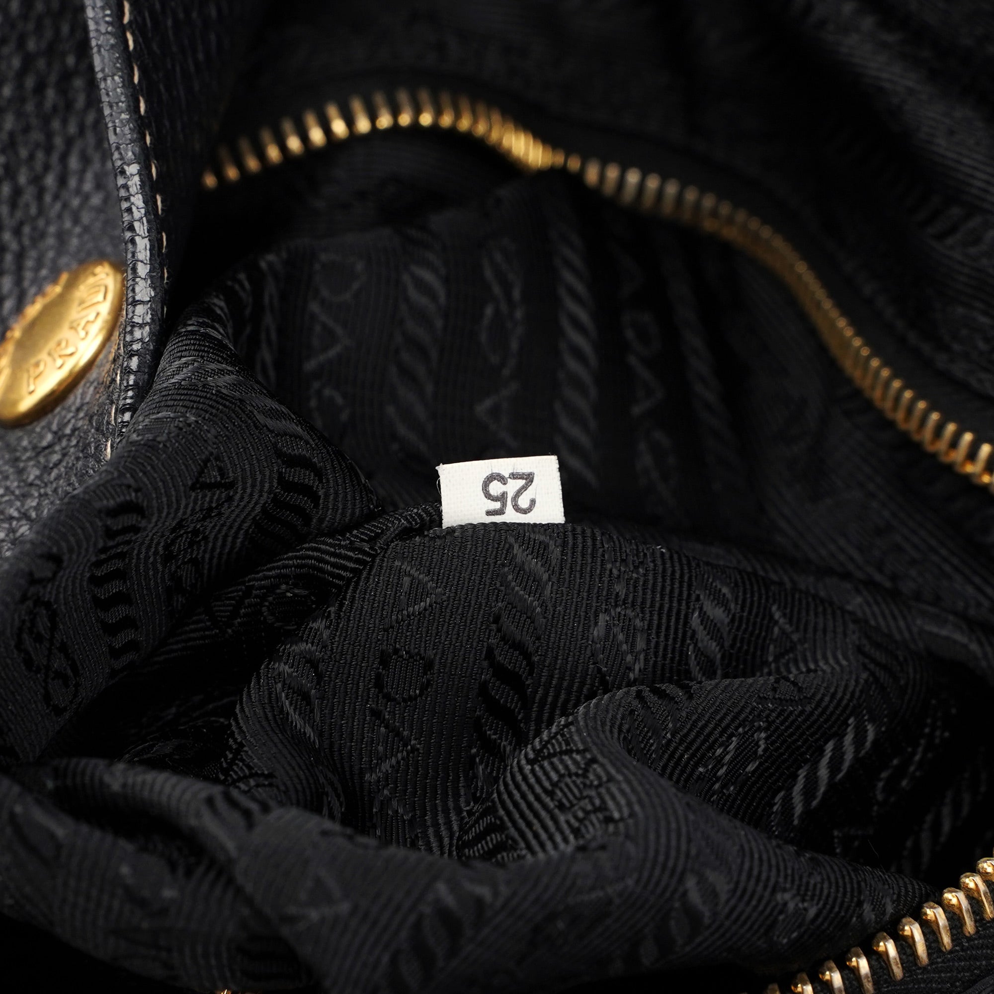 Black Tessuto Knot Leather Handle Bag