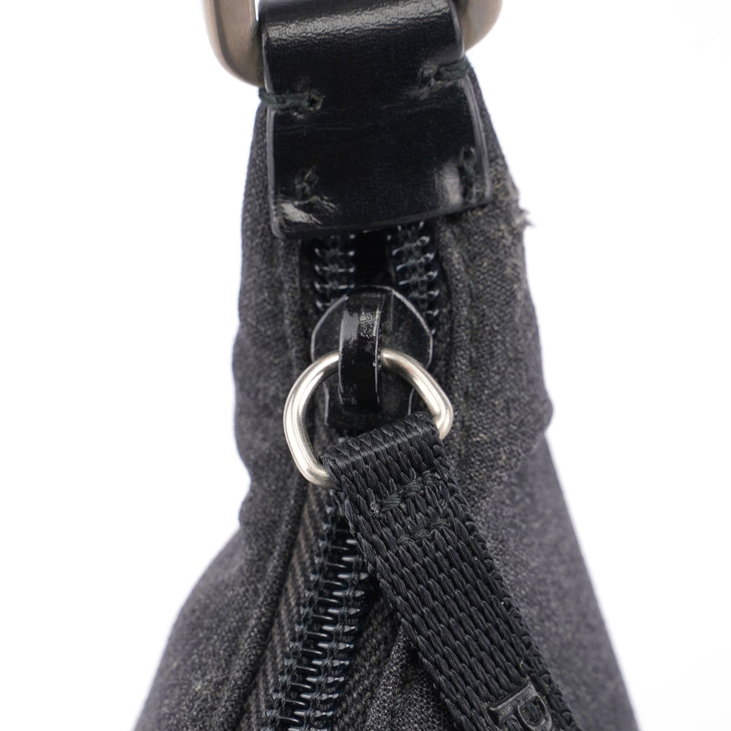 Black Tessuto Leather Shoulder Bag
