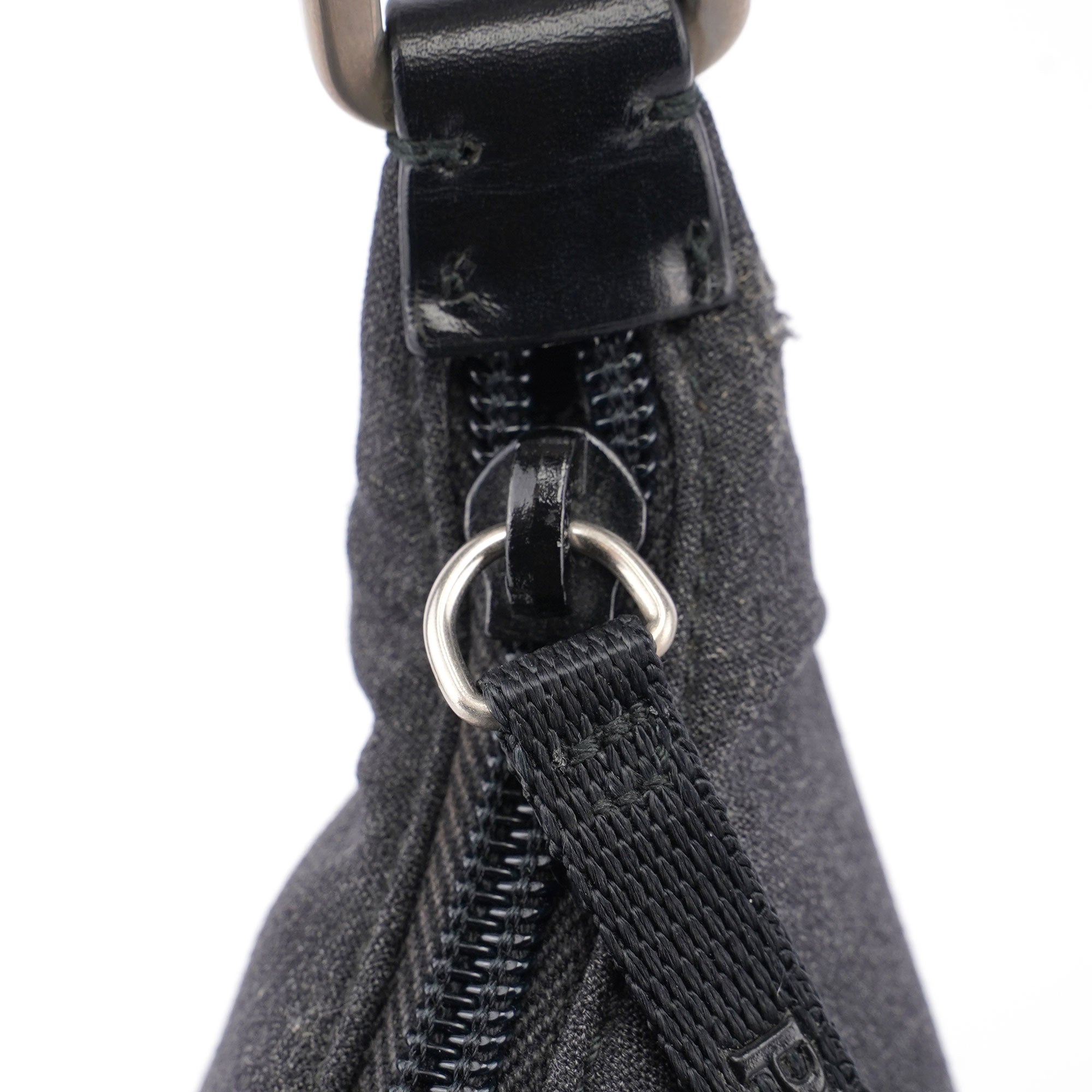 Black Tessuto Leather Shoulder Bag