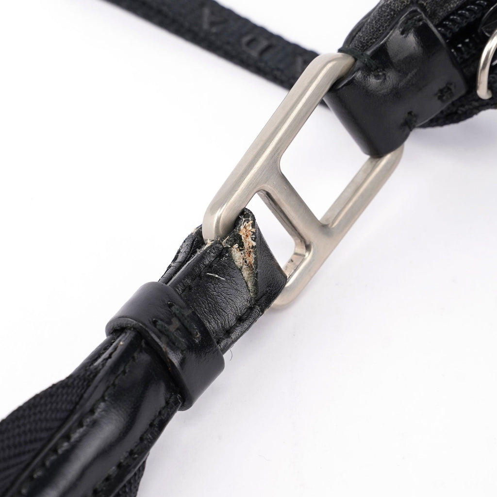 Black Tessuto Leather Shoulder Bag