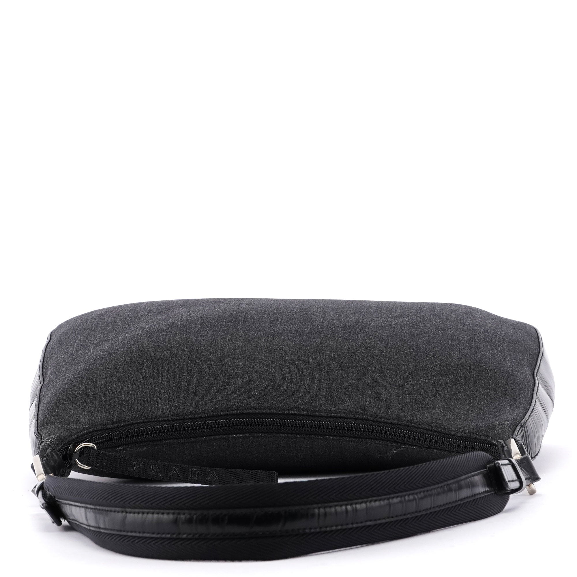 Black Tessuto Leather Shoulder Bag