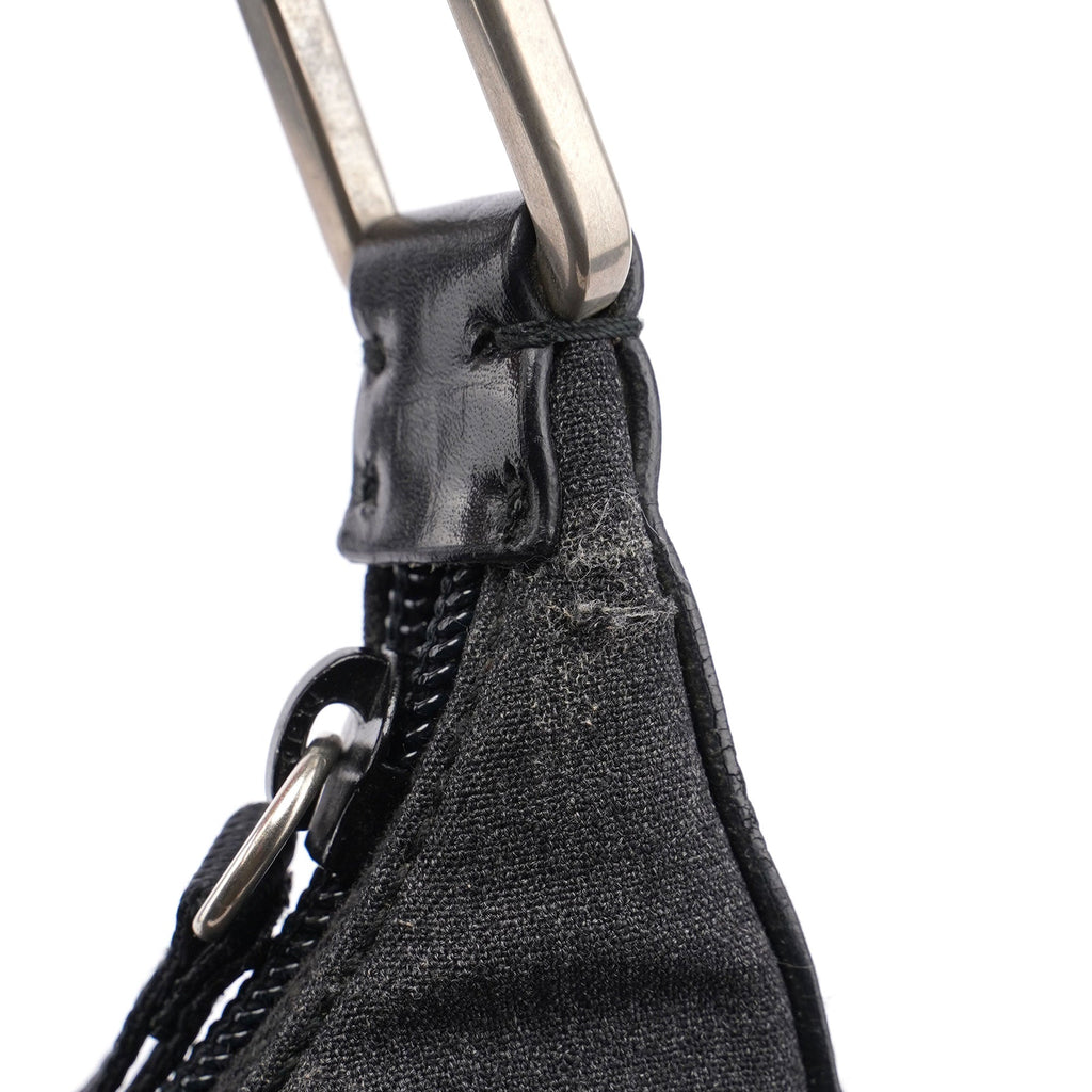 Black Tessuto Leather Shoulder Bag