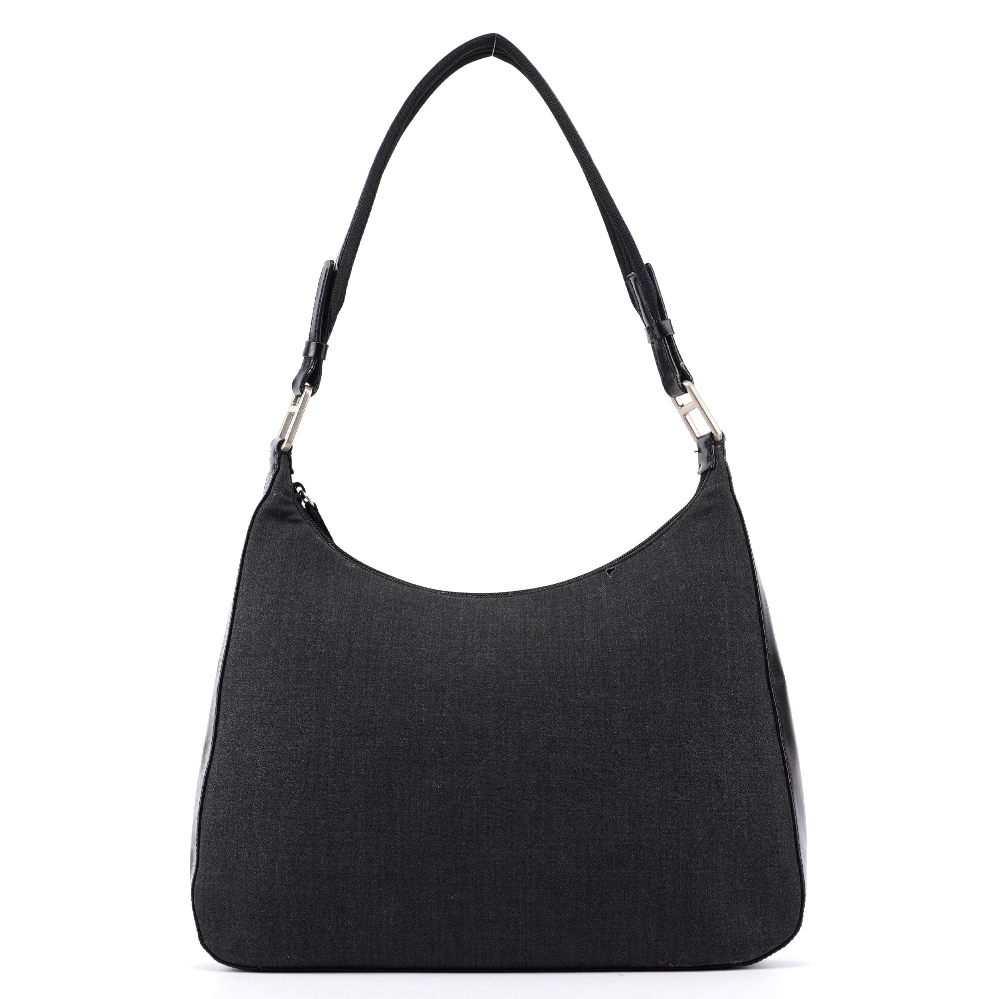 Black Tessuto Leather Shoulder Bag