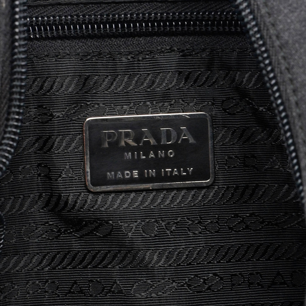 Black Tessuto Leather Shoulder Bag