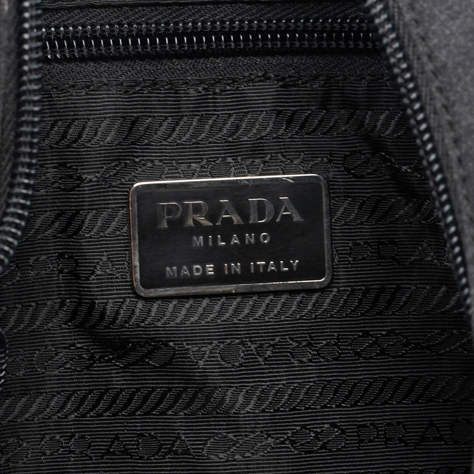 Black Tessuto Leather Shoulder Bag