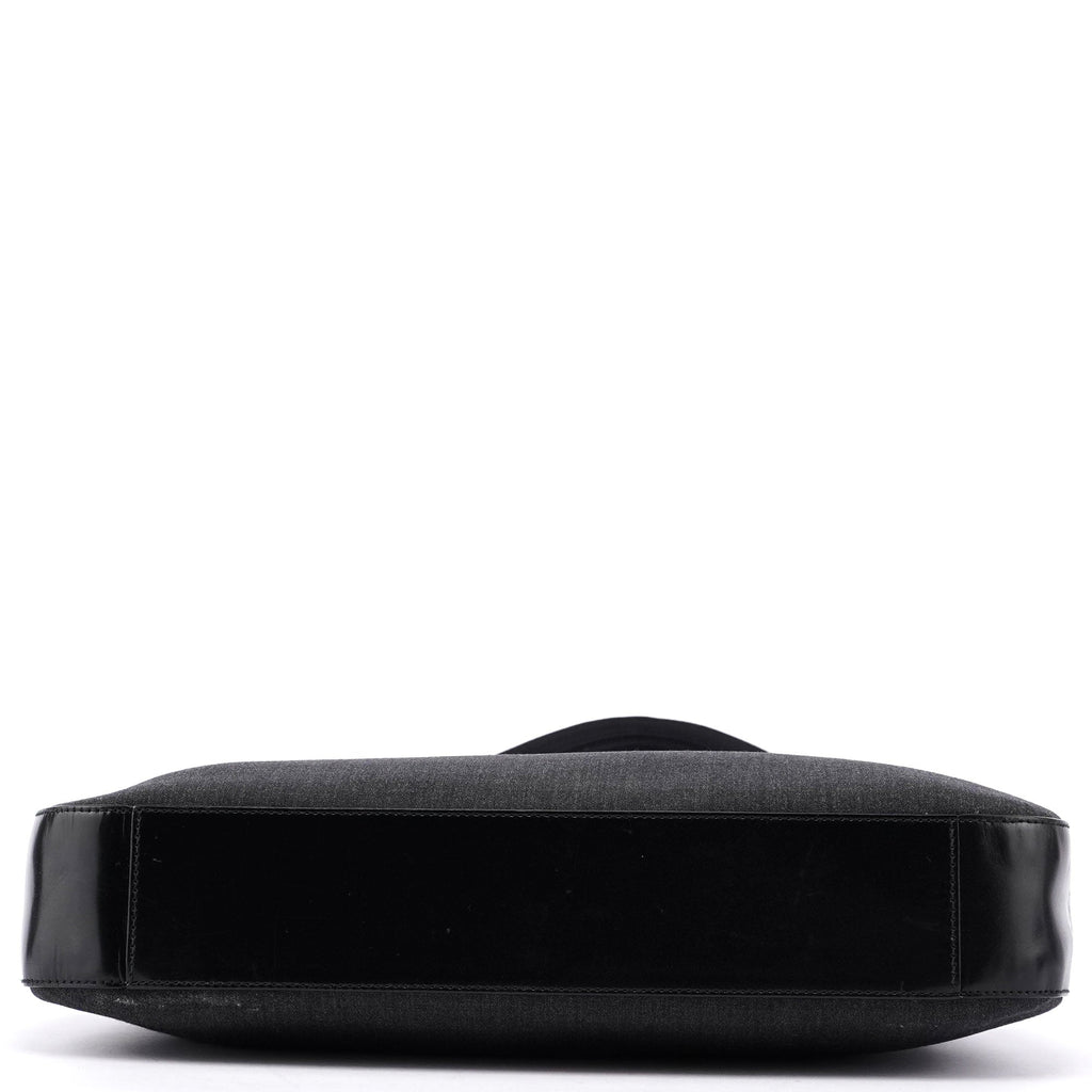 Black Tessuto Leather Shoulder Bag