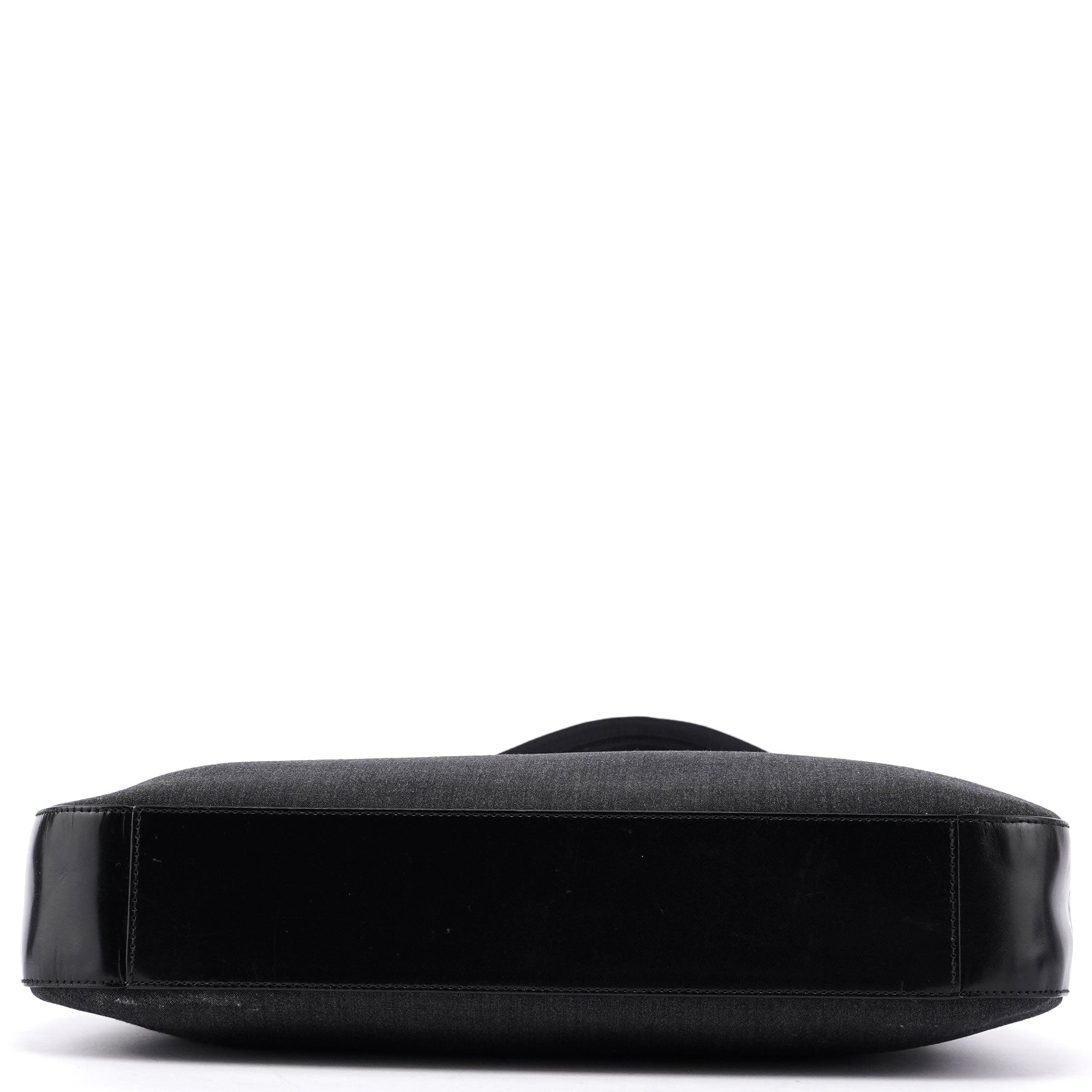 Black Tessuto Leather Shoulder Bag
