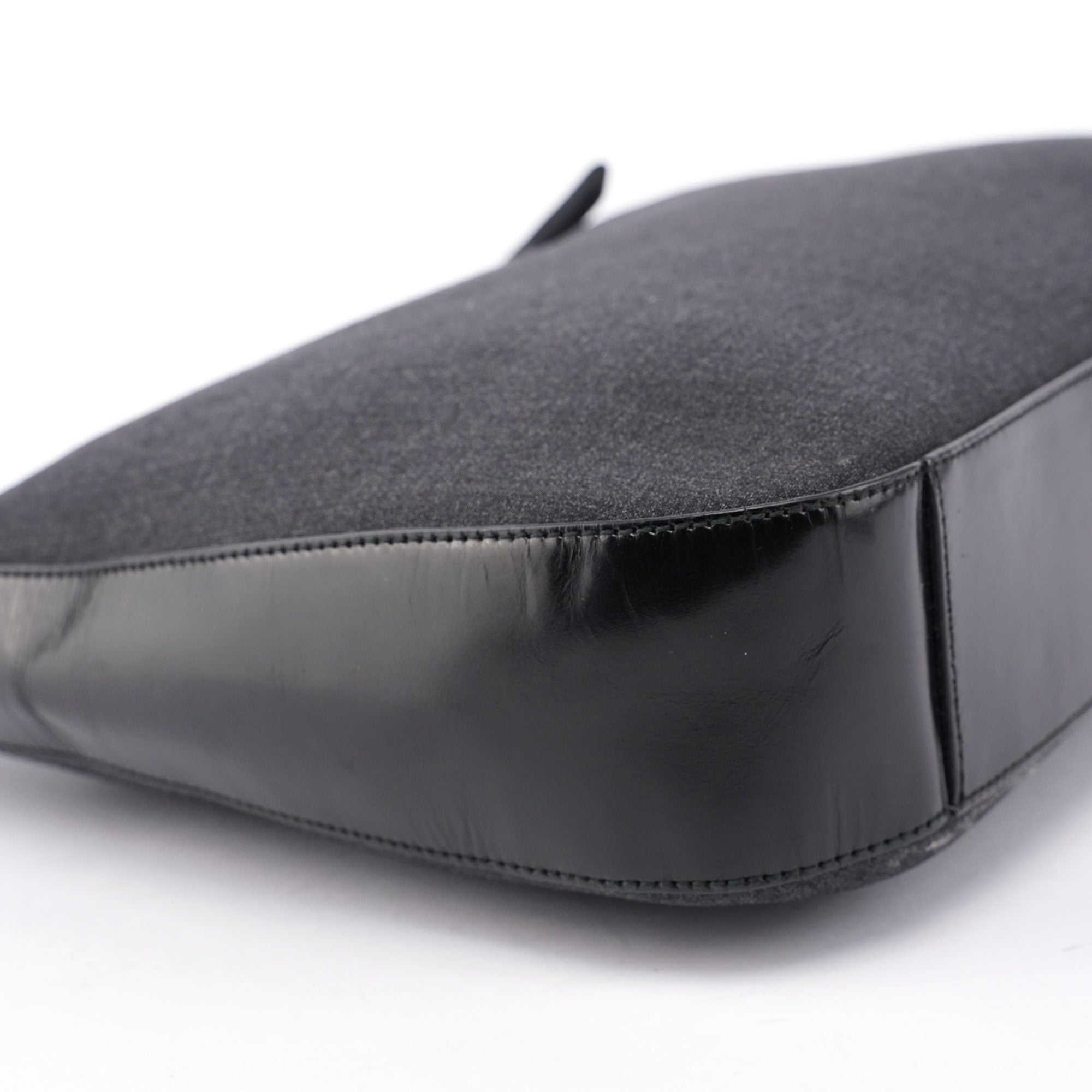 Black Tessuto Leather Shoulder Bag